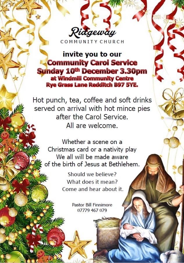 Ridgeway Community Church Christmas Carol Service 10th December