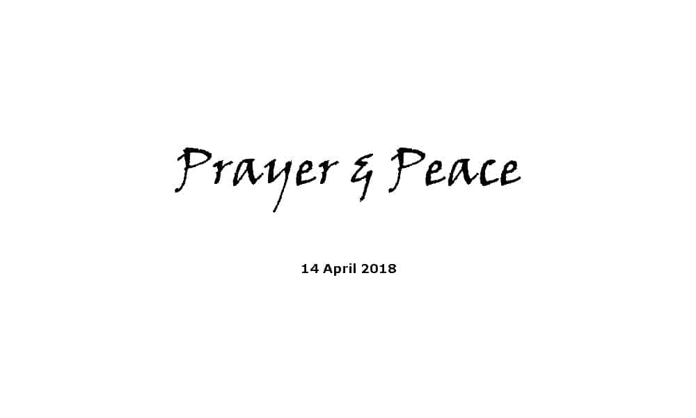 Sermon - 14-4-19 Prayer and Peace