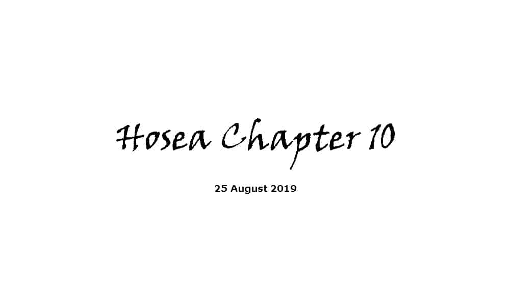 Reading - Hosea Chapter 10