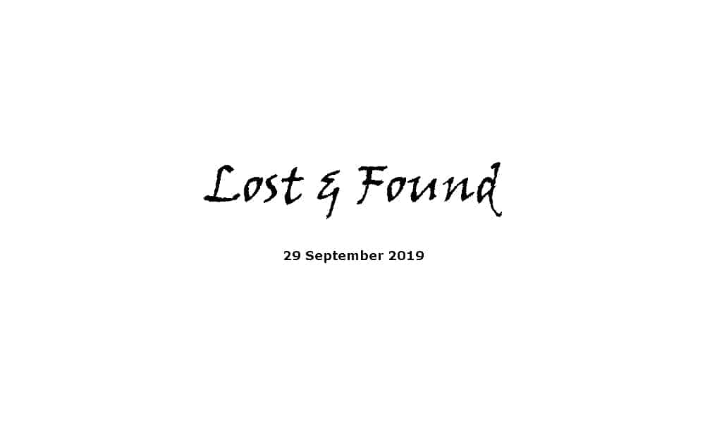 Sermon - 29-9-19 Lost & Found