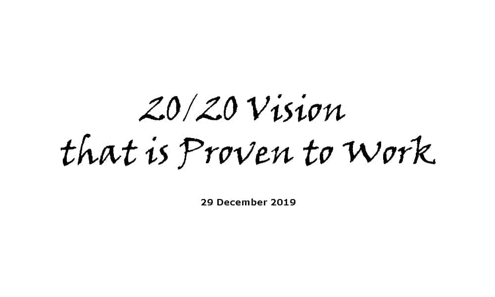 20/20 Vision that is Proven to Work