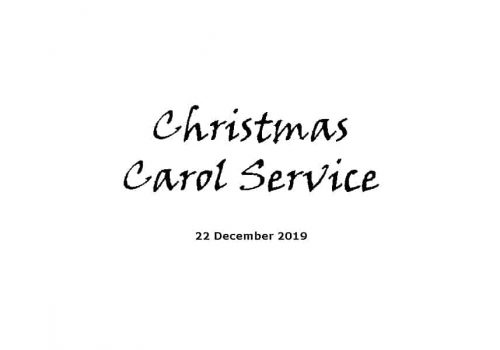 Service 22-12-19 - Christmas Carol Service