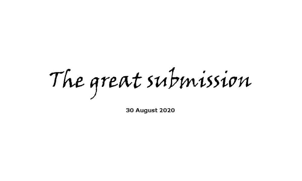 Sermon - 30-8-20 - The great submission