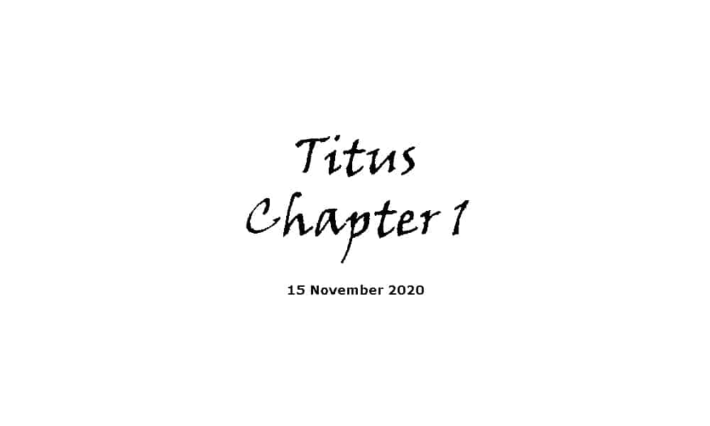 Reading - Titus Chapter 1