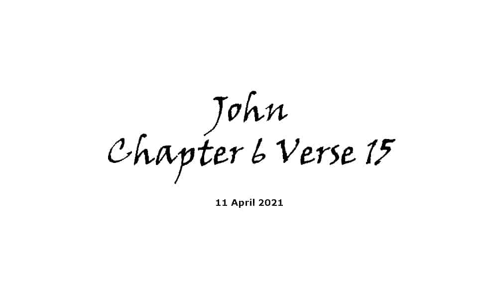 Reading - John Chapter 6 Verse 15