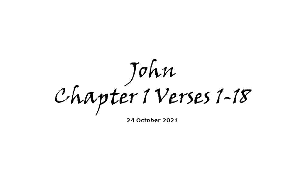 John Chapter 1 Verses 1-18