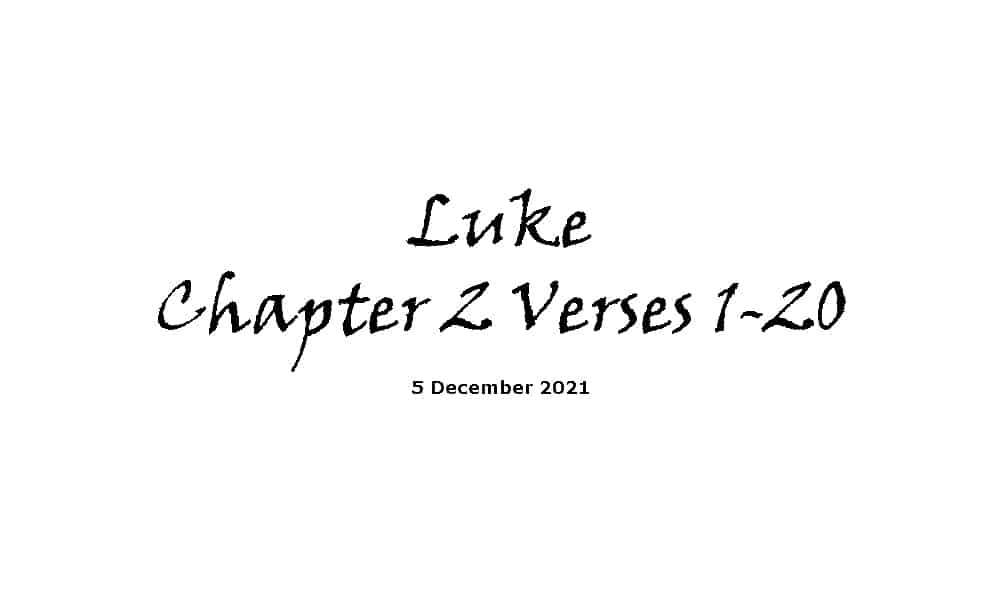 Luke Chapter 2 Verses 1-20