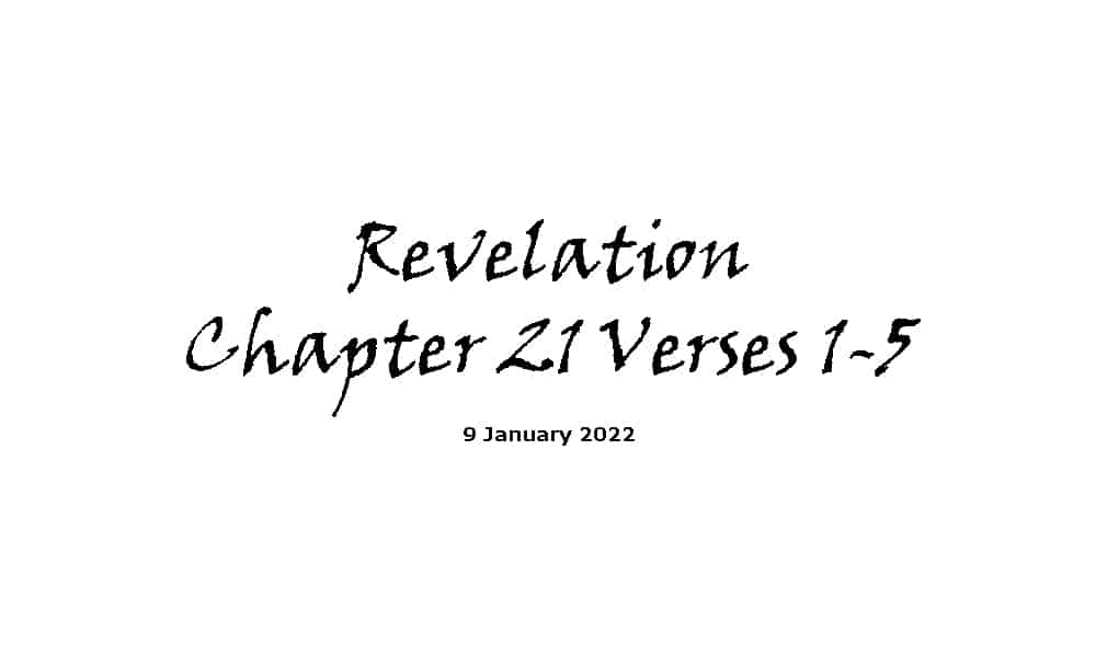 Revelation Chapter 21 Verses 1-5