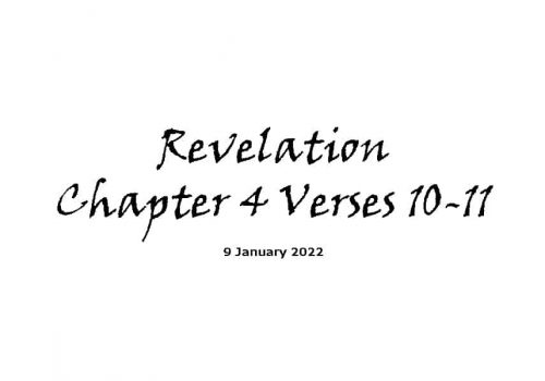 Revelation Chapter 4 Verses 10-11