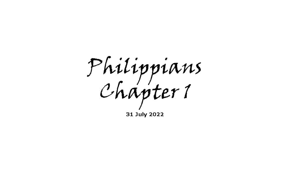 Philippians Chapter 1 Verses 1-27