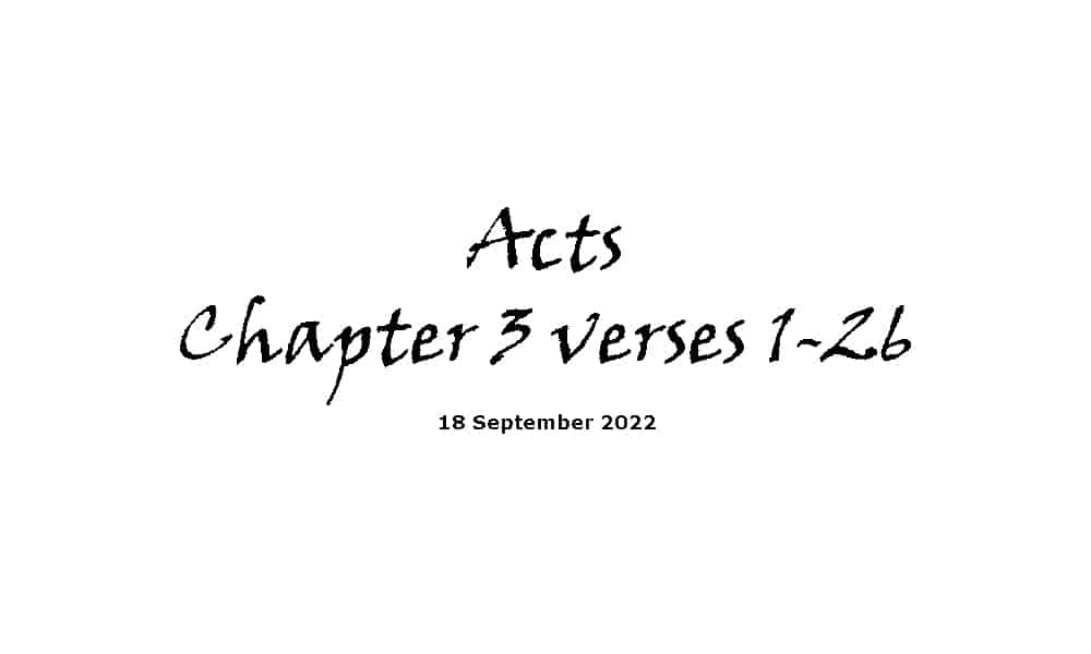 Acts Chapter 3 verses 1-26