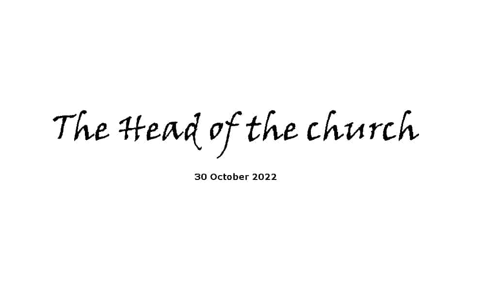The Head of the church