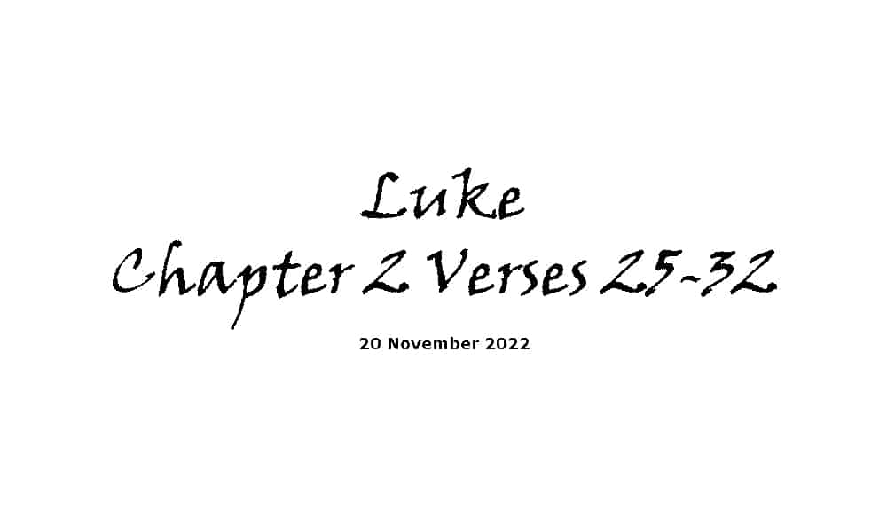 Luke Chapter 2 Verses 25-32