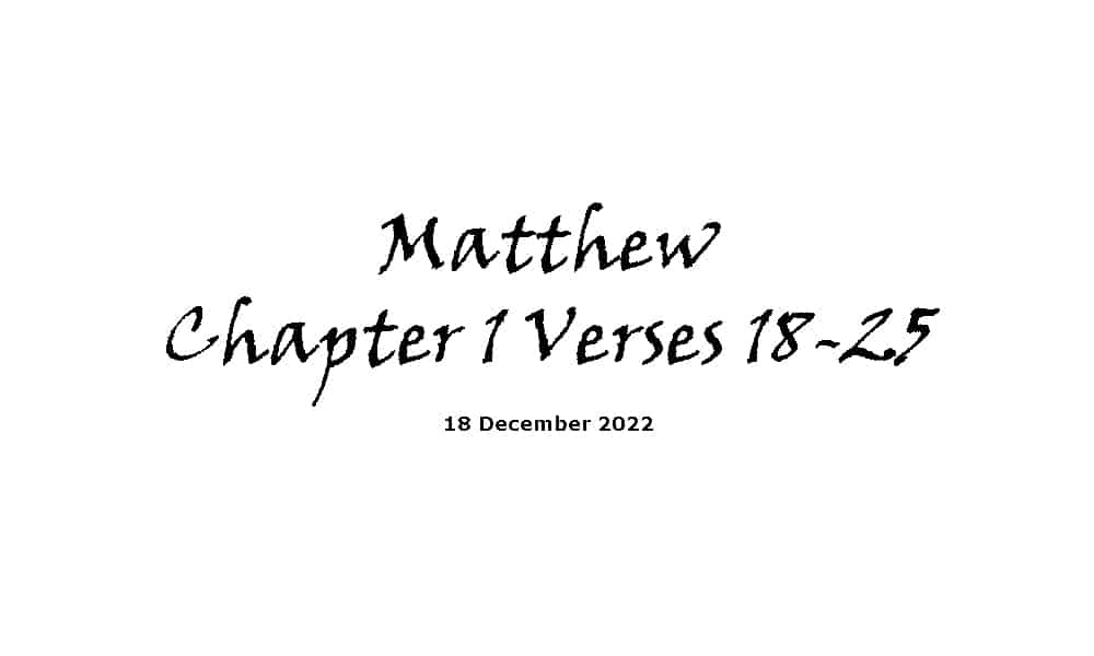 Matthew Chapter 1 Verses 18-25 v2