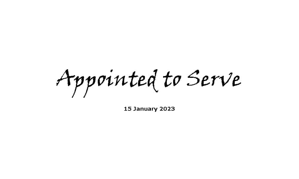 Appointed to Serve