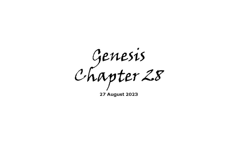 Genesis Chapter 28