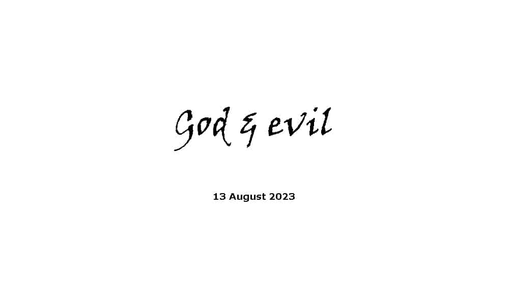 God and evil