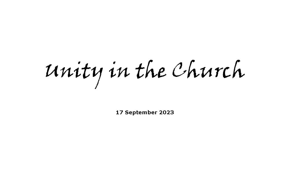 Unity in the church