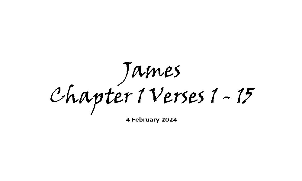 James Chapter 1 verses 1-15