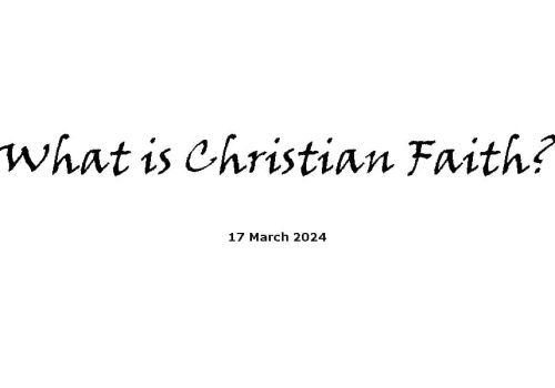 What Is Christian Faith?