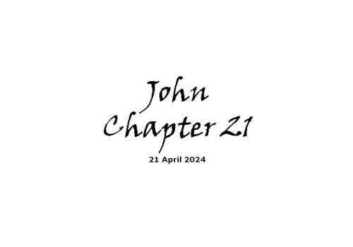 John Chapter 21