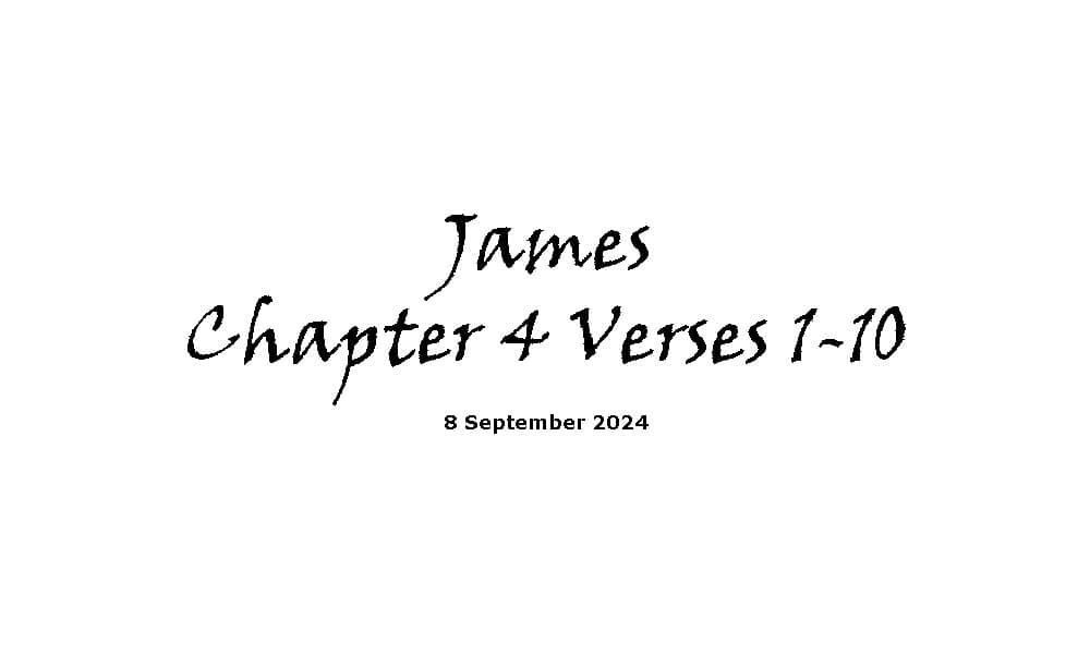 James Chapter 4 Verses 1-10