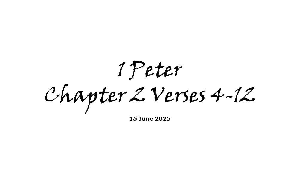 1 Peter Chapter 2 Verses 4-12