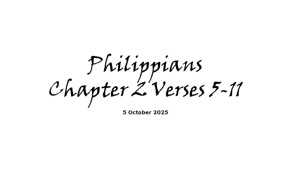 Philippians Chapter 2 Verses 5-11