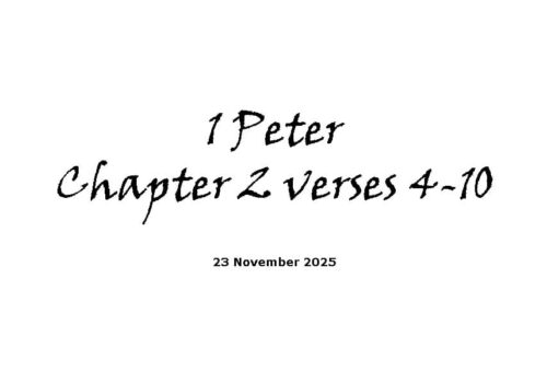 1 Peter Chapter 2 Verses 4-10
