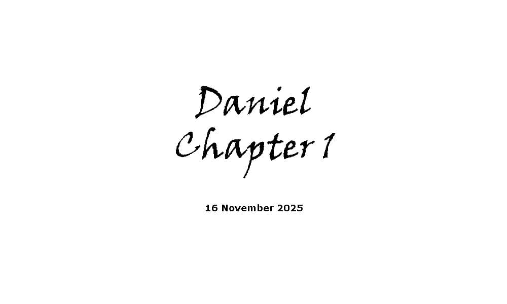 Daniel Chapter 1