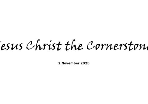 Jesus Christ the cornerstone