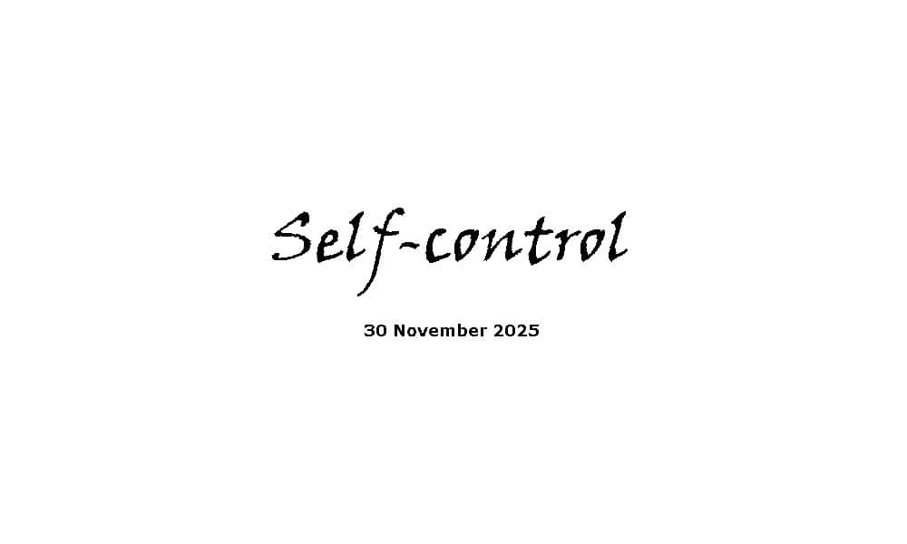 Self-control