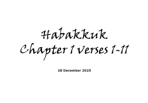 Habakkuk Chapter 1 Verses 1-11