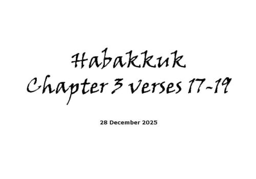 Habakkuk Chapter 3 Verses 17-19