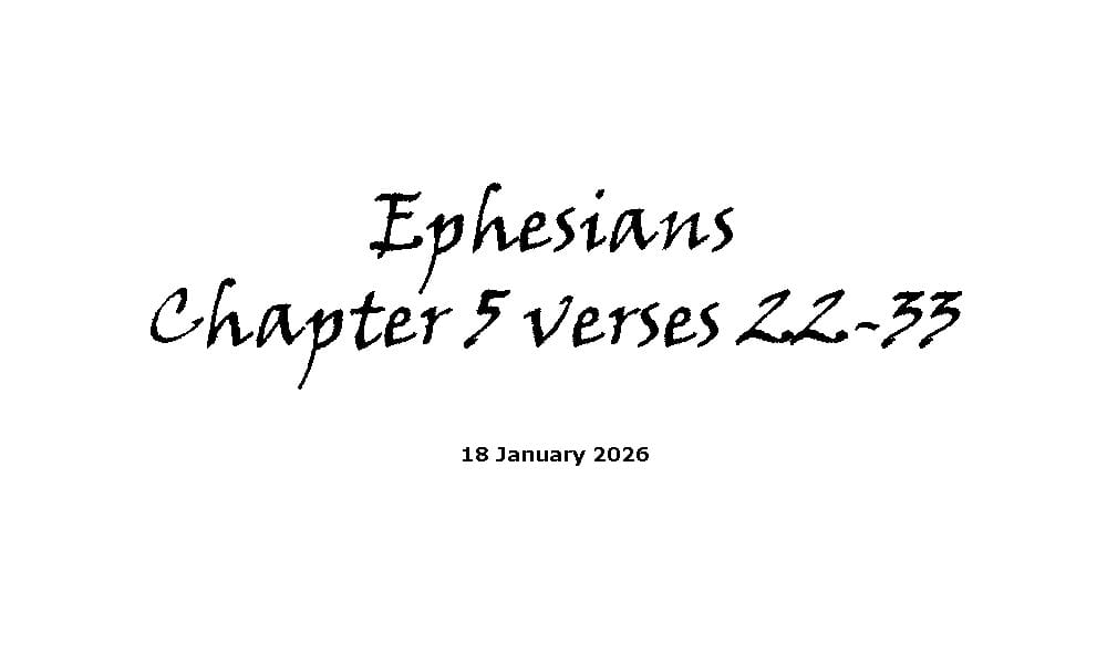 Ephesians Chapter 5 Verses 22-33