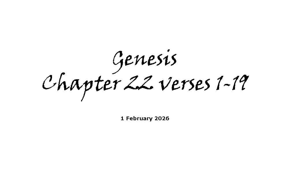 Genesis Chapter 22 Verses 1-19