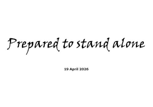 Prepared to stand alone