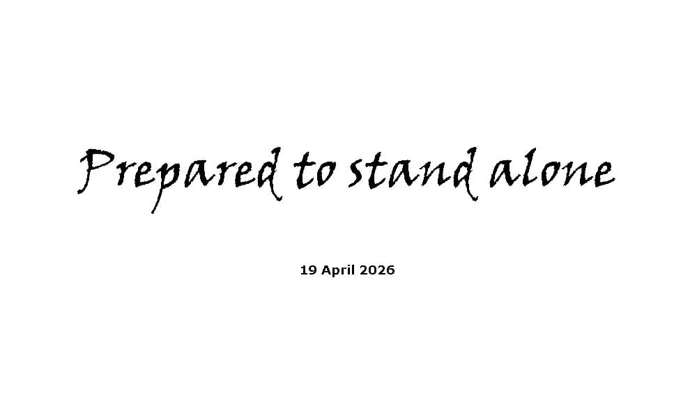Prepared to stand alone