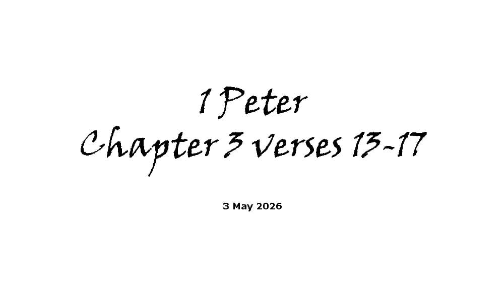 1 Peter Chapter 3 Verses 1-17