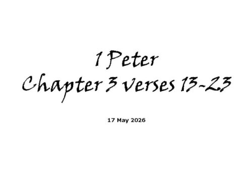 1 Peter Chapter 3 Verses 13-23