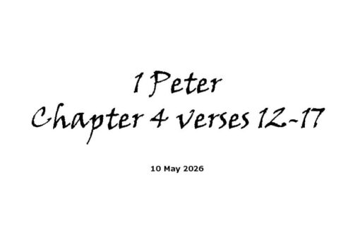 1 Peter Chapter 4 Verses 12-17