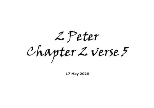 2 Peter Chapter 2 Verse 5