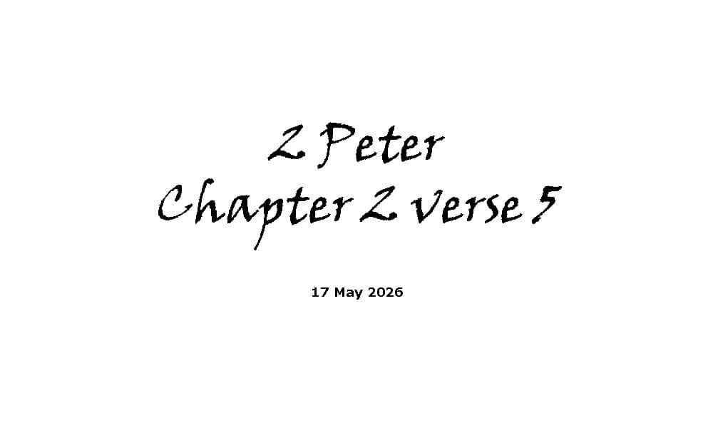 2 Peter Chapter 2 Verse 5