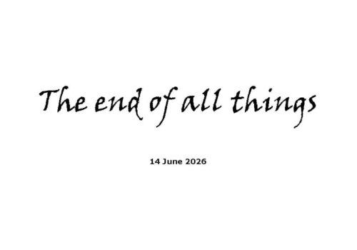 The end of all things