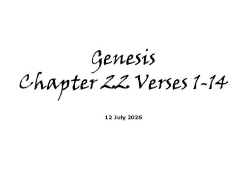 Genesis Chapter 22 Verses 1-14
