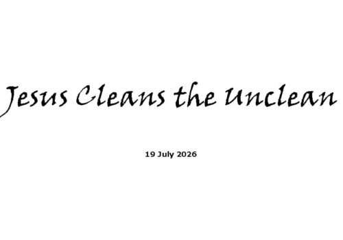 Jesus Cleans the Unclean
