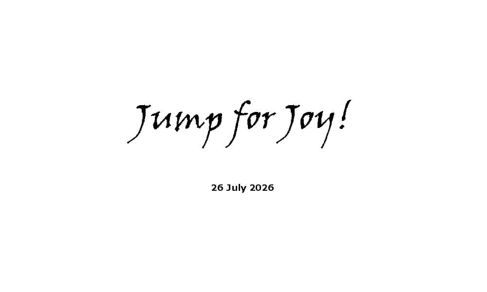 Jump for Joy!