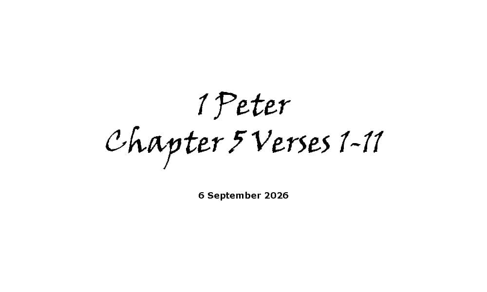 1 Peter Chapter 5 Verses 1-11