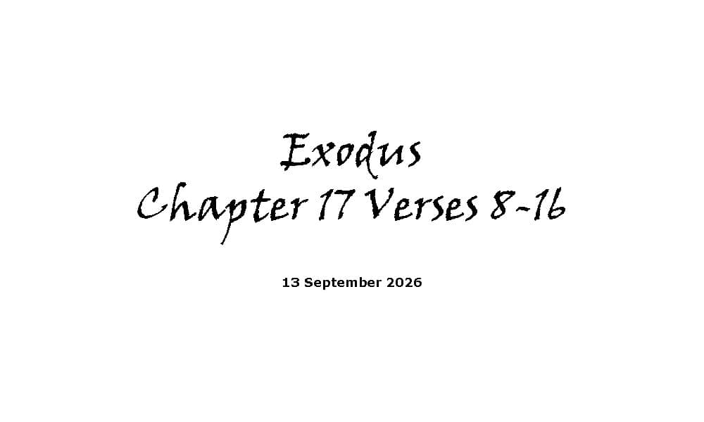 Exodus Chapter 17 Verses 8-16