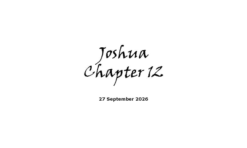 Joshua Chapter 12